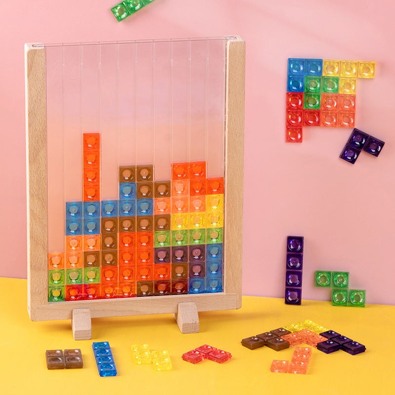 Tetris Wooden Puzzle Wooden Building Block Game Puzzle Children'S Educational Toys - Image 4